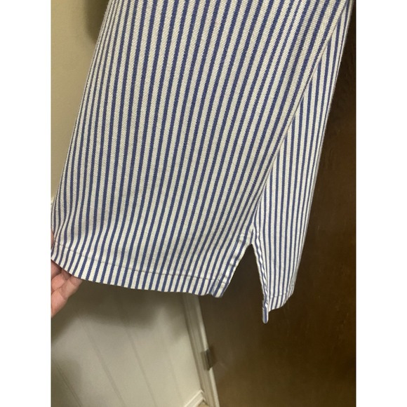 RALPH LAUREN POLO GOLF Short Sleeve Striped Top in Blue and White Size M Cotton - Picture 6 of 11
